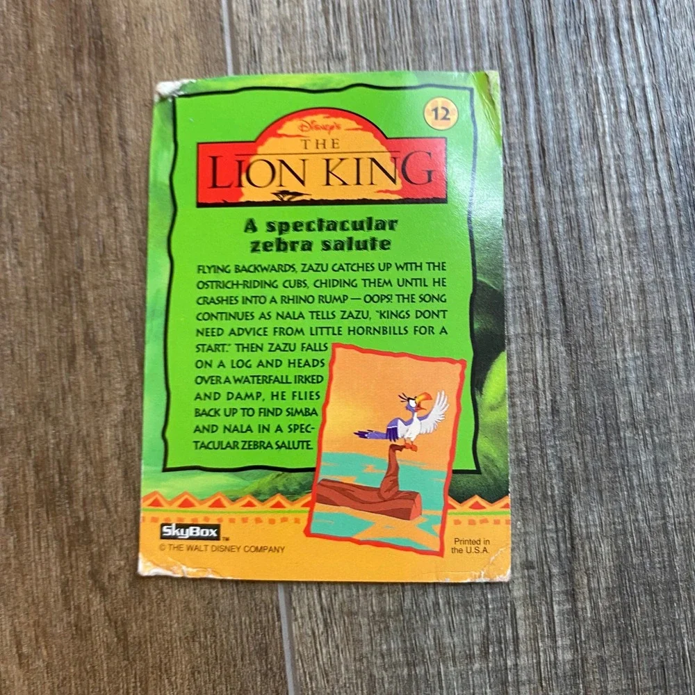 Vintage 1994 SkyBox Disney The Lion King Trading Card Lot 10 Cards Simba Scar